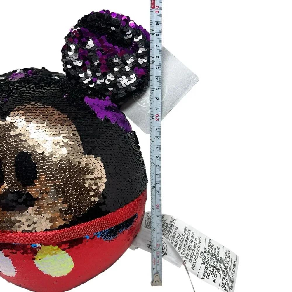 Disney Parks Plush Exclusive‎ Mickey Mouse Flip Sequin Ball 11” Colorful Novelty